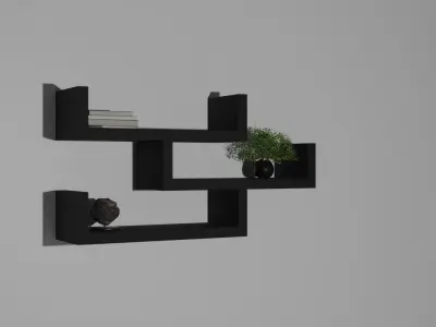 shelf with plant 3D model