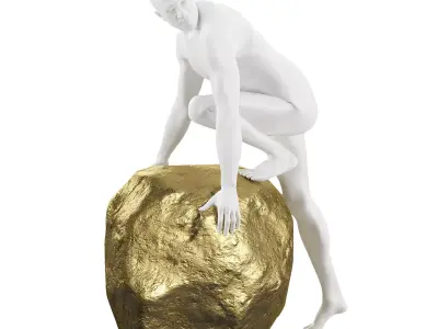 Kailoni Statue white gold 3D model