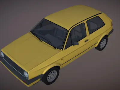 Generic Hatchback Low-poly 3D model