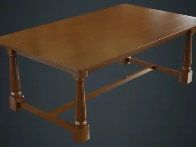 Table 1A Low-poly 3D model