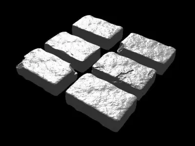 Brick Set stack of bricks 3D model