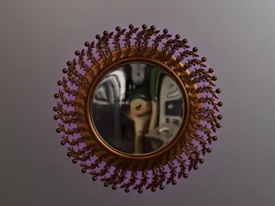 Carved classic mirror Frame 2 3D model