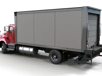 Kenworth t370 box truck Low-poly 3D model