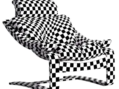 Kroken Loung Armchairs by Ake Fribyter for Nelo Mobel 3D model