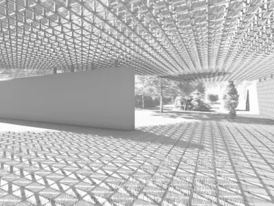 Pavillion - Modern Swamp House 3D model