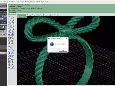 Bow tie ring 3D print model