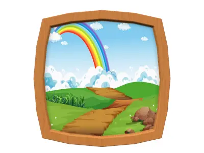  Picture Cartoon Free low-poly 3D model