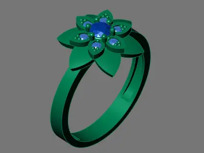 Rings for Women Womens Rings Stone Ring Ready STL 3DM Models  3D print model 11