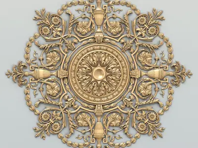 Round rosette 042 3D model