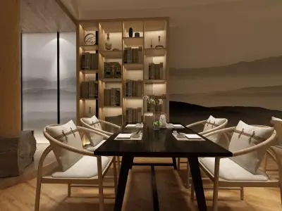 Restaurant - Dining Hall 3D model