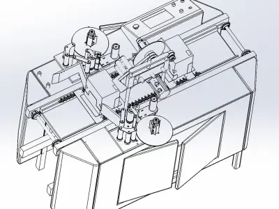 Packaging box labeling machine 3D model