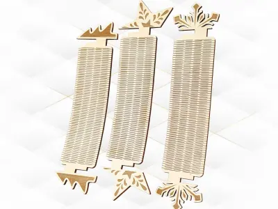 Christmas gift Napkin Holder laser cutting design 3D print model