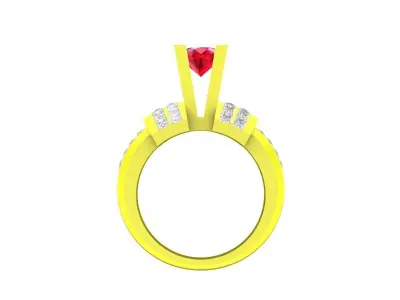 A6889 Luxury Korean Style Diamond Women Engagement Ring 3D Print 3D print model