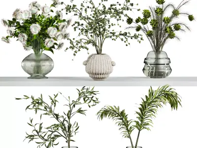 bouquet set 3D model 2