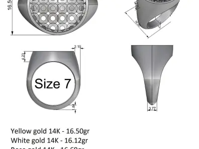 Fashion ring 3D print model
