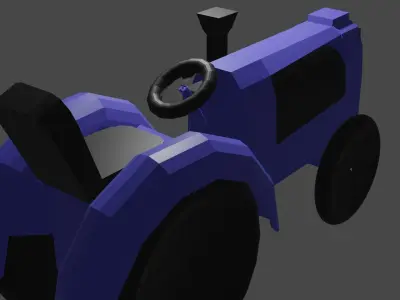 Tractor Low poly Tractor Farm tractor Low-poly 3D model