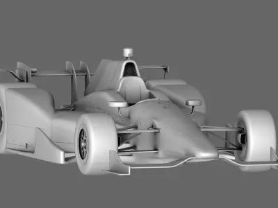 Dallara Open Wheel Car Honda 2015 Low-poly 3D model