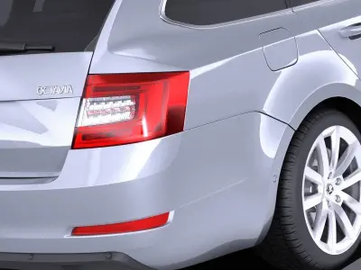 Skoda Octavia 2015 combi VRAY 3D model