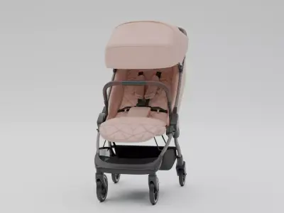 Baby Strollers Low-poly 3D model