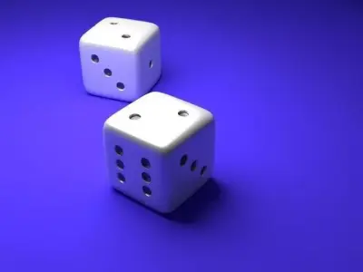 Realistic Dice two 3D model