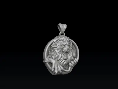 Furious Angry Lion pendant 3D print model