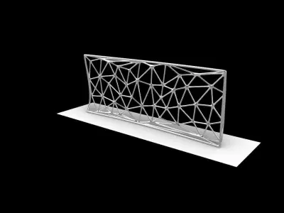 Triangulated Wall random points v8 3D model