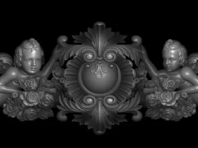 3d model of flowers and leaves 3D print model