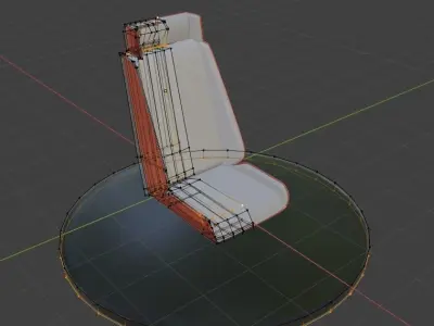 Cyber box - Basic car seat concept modelled in blender 3D model