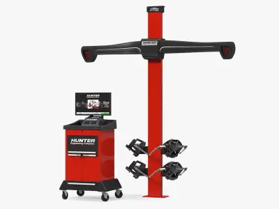 Hunter HE421 HawkEye Elite Wheel Aligner Car Equipment 3D model