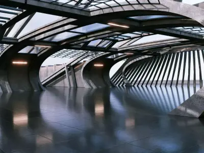 Vehicle Rendering Scene - Architectural Background - V1U8 3D model