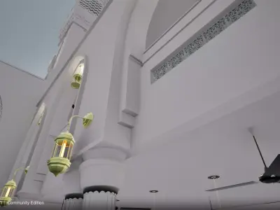 Islamic Mosque 3D Model  Realistic Architecture   Low-poly 3D model