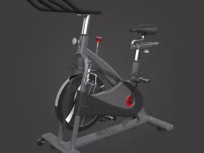 Stationary bicycle-Exercise Equipment-07 Low-poly 3D model