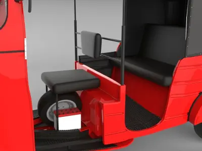 Bajaj 3 Weel  Tuk Tuk  Low-poly 3D model