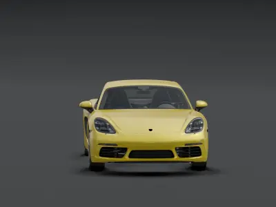 Porsche 718 - Cayman Low-poly 3D model