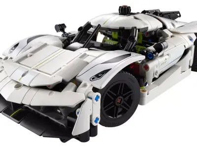 TwindBricks3D - 42184 Koenigsegg Jesko Absolut White Hypercar 3D print model
