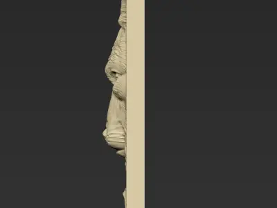 Wolf Head A53 3D print model