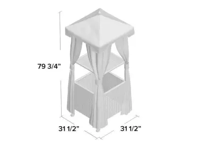 Adelita Gallon Water Resistant Towel Valet  3D model