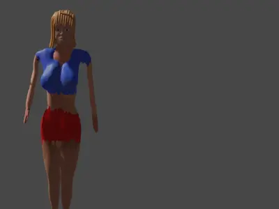 This Girlse Low-poly 3D model