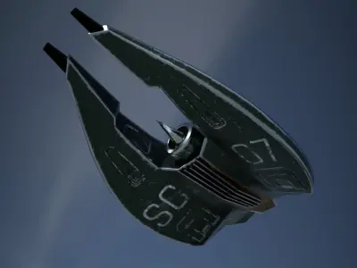 Sci-fi fighter W40K stylized Free low-poly 3D model