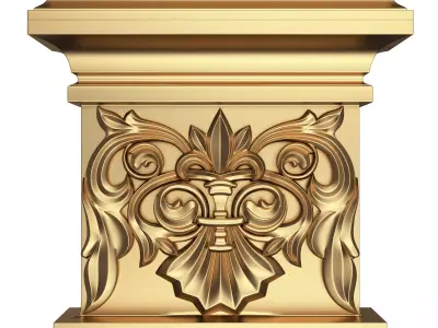 Carved Capital 01101 Low-poly 3D model