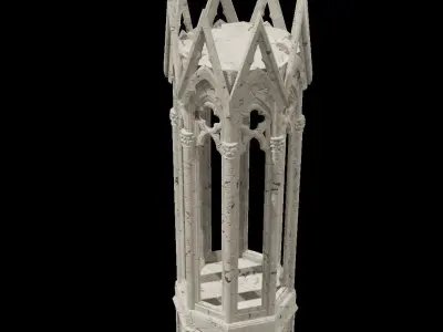 Gothic Pedestal 3D model
