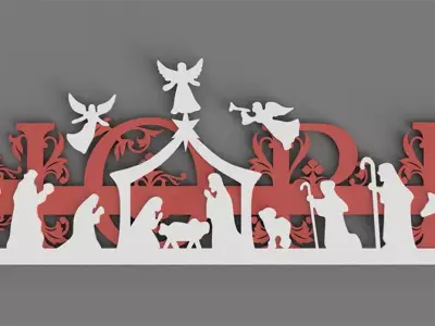christmas ornament nativity with hope 3D print model