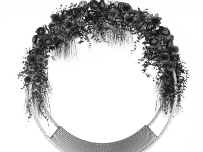 Hanging swing chair Low-poly 3D model