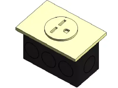 TOMACORRIENTE CON CAJA  3D model