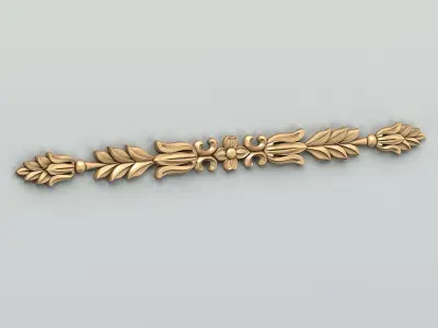 Carved decor horizontal 037 3D model