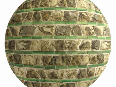 Ston Wall Material 18- Stone Wall Pbr 4k Texture