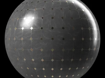 Marble Tile Materials 7- Mix by Metal TIle  Pbr 4k Seamless Low-poly 3D model