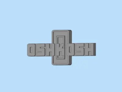 Printable logo Truck Oshkosh MTVR Cross RC TC6 scale 12 3D print model