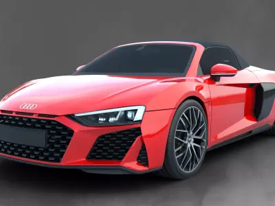 Audi R8 Low-poly 3D model