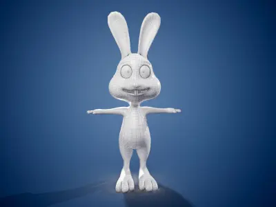 Cartoon Bunny Low-poly 3D model